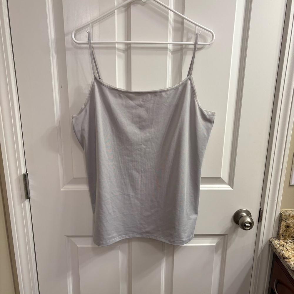 Ann Taylor Light Gray Stretch Camisole Top XXL